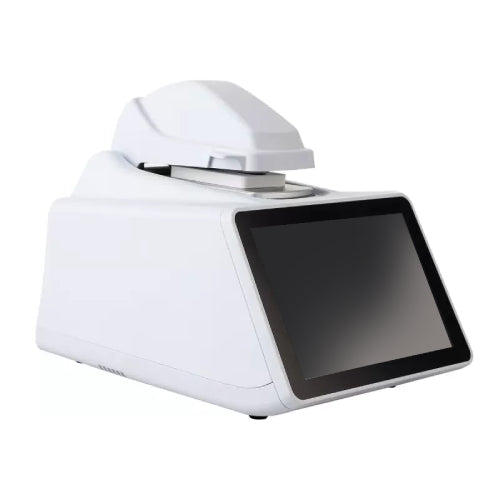 A white micro-volume spectrophotometer with a built-in 7-inch color touch screen, model Nano-3100, designed for laboratory use.