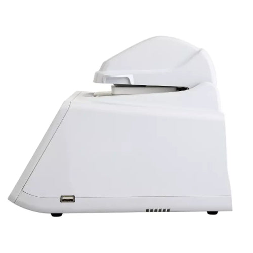 A micro-volume spectrophotometer with a built-in color touchscreen, designed for laboratory use.