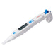 4E's USA Mr. Lite electronic pipette with a digital display, predominantly white with blue accents.