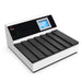 4E's USA Slide Dryer, a laboratory device used for drying slides, with a digital touchscreen and angled slide storage.
