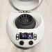 4E's USA high speed micro centrifuge ka open lid rotor view, jisme sample tube slots wala tube rotor head, numbered positions, aur digital control panel top-down angle se saaf dikhai de rahe hain.   