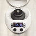 4E's USA high speed micro centrifuge ka open lid view, jisme open upper cover, rotor chamber, rotor head, aur digital control panel upar se saaf dikhai de rahe hain.   