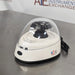 4E's USA brand new mini centrifuge ka front view, jisme transparent dome lid, internal microtube rotor, power switch, aur 4E's USA branding saaf dikhai de rahi hai.