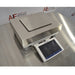 An alternative angled view of a Mettler Toledo XPR20002L Delta Range precision balance available from American Instrument Exchange, showing its square weighing pan and front-mounted digital touchscreen display.