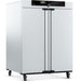 Angled view of Memmert UF1060 forced convection universal oven on caster wheels