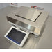 An alternative angled view of a Mettler Toledo XPR20002L Delta Range precision balance available from American Instrument Exchange, showing its square weighing pan and front-mounted digital touchscreen display.