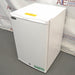 Elevated angled view of Norlake Scientific undercounter laboratory refrigerator showing top panel and door handle