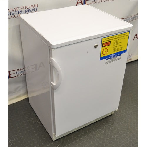 Fisher Scientific Isotemp Value laboratory undercounter refrigerator angled front view with door closed