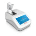 Front-angled view of Four E's Scientific micro volume spectrophotometer with open measurement arm on a white background