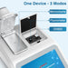 Top close-up view of Four E's Scientific micro volume spectrophotometer highlighting microvolume, fluorometer, and OD600 measurement modes