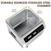 Angled product diagram of the Four E's USA 13L Per4mance water bath detailing interior chamber dimensions