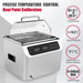 Promotional product graphic of the Four E's USA 13L Per4mance water bath highlighting precise temperature control, dual point calibration, and key technical specifications on a white background
