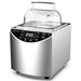 Front-angled studio view of the Four E's USA 2L Per4mance stainless steel water bath featuring a single compact chamber with a clear gable cover, front digital LED display panel, and touch controls on a white background