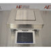 A front-facing overhead view of a Mettler Toledo XPR20002L Delta Range precision balance available from American Instrument Exchange, showing its square weighing pan and front-mounted digital touchscreen display.
