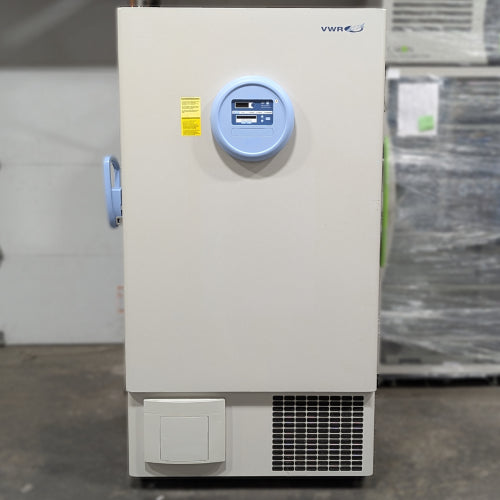 Front view of VWR40086A ultra-low temperature freezer with circular digital display panel