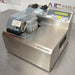 Left-side angled view of Sartorius Stedim BioWelder automated tubing welder with clear protective cover
