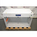 Front view of Mystaire CleanPrep Station PCR dead air box on a pallet