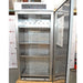 An open interior view of a Shel Lab SCO40 large capacity CO2 incubator available from American Instrument Exchange, showing the stainless steel interior chamber and perforated shelving.