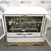 Open Sartorius Stedim Certomat BS-1 incubation shaker showing inner shaking tray with flask clamps