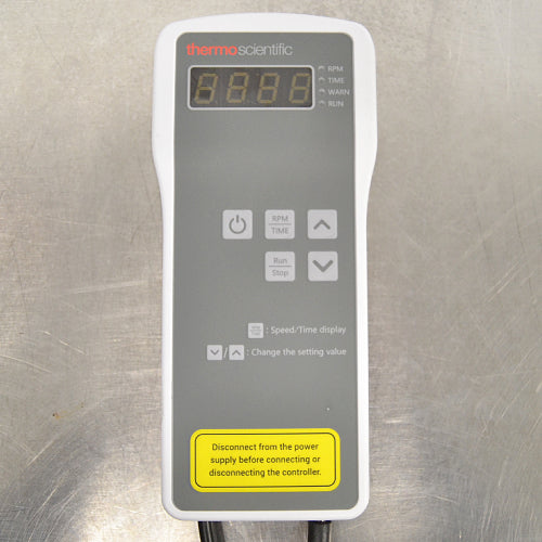 Thermo Scientific MaxQ 2000 Plus CO2-Resistant Orbital Shaker placed on a table, predominantly white in color with the brand 'Thermo' visible on the front, alongside a digital control device.