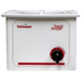 A Tuttnauer 1-Gallon Ultrasonic Cleaner with Basket and Heater. The main compartment is white with a red control knob and labeling, while the tank is white with a gray star logo and branding.