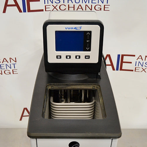 VWR AD7LR-20-V11B Refrigerated Circulator with advanced digital controller, featuring a swivel 180 technology, phenolic bath top, and a LidDock lid stowing system.