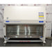 Front eye-level view of a Baker SterilGARD e3 SG604 biosafety cabinet on a rolling stand featuring a stainless steel work surface and upper housing with pressure gauge