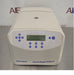 Front perspective view of Eppendorf 5430 R refrigerated benchtop centrifuge with closed lid featuring keypad control panel