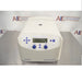 Front perspective view of Eppendorf 5430 R refrigerated microcentrifuge with closed lid and digital control panel