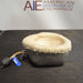 Front product view of a Glas-Col 1L laboratory heating mantle, showing its soft-sided fabric housing, internal heating well, and attached power cord with plug on a dark workbench