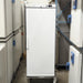 Front product view of a K2 Scientific K210SDR high-performance laboratory refrigerator, featuring a white upright cabinet, vertical side handle, keyed lock, and digital top control panel