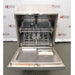 Front view of open Labconco SteamScrubber Glassware Washer model 4400420 displaying interior stainless steel washing chamber with upper and lower wire racks