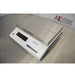 Left angled perspective view of Mettler Toledo MS32001L A03 precision balance showing stainless steel weighing platform and front digital control panel