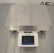 Front perspective view of Mettler Toledo XSR10001L precision balance showing stainless steel weighing platform and front digital control panel