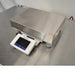 Right angled perspective view of Mettler Toledo XSR10001L precision balance showing stainless steel weighing platform and front digital control panel