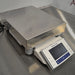 Front three-quarter product view of a Mettler Toledo XS32001L precision balance, showcasing its stainless steel weighing platform, leveling feet, and angled digital control terminal