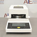 Front product view of a Sartorius MA35 infrared moisture analyzer, featuring a white and black housing, central sample chamber opening, and a front control panel with a digital display and yellow enter button