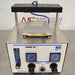 Elevated front product view of an SPE ware CEREX 96 processor, showcasing its stainless steel casing, blue-accented flow control gauges, flow meter, and upper mounting assembly on a metal counter