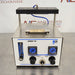 Front product view of an SPE ware CEREX 96 processor, showcasing its stainless steel housing, dual pressure gauges, flow meter, control knobs, and top mounting assembly on a laboratory surface