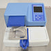 Front product view of a Thermo Scientific Multidrop Combi nL Type 838 reagent dispenser, featuring its blue and white housing, control keypad, and integrated tubing dispensing head