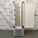 Front product view of Thermo Scientific RLE30086D ultralow laboratory freezer with the main insulated door open, highlighting five individual stainless steel inner compartment doors with latches and a lower ventilated compressor base