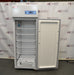 Thermo Scientific TSFMS2305A flammable material storage refrigerator with open door revealing interior wire shelves and top digital control console