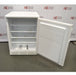 Front perspective view of an open Thermo Scientific undercounter flammable material storage refrigerator showing wire shelving inside the interior storage compartment