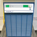 Front eye-level view of a VWR 1173PD recirculating chiller on a stainless steel surface, featuring its blue vented front grille, VWR Recirculator branding, and a top control panel with dual digital LED displays, indicator lights, and a rotary control knob