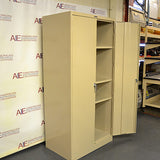 7' h x 3' w with solid doors