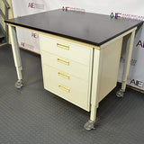 4' wide table on casters